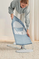 Ergonomic Baby Bouncer - Sky Blue/White