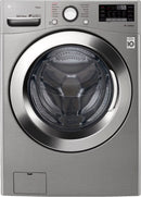 LG – 4.5 Cu. Ft. High-Efficiency Stackable Smart Front Load Washer with Steam and 6Motion Technology – Graphite steel