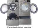 LG – 4.5 Cu. Ft. High-Efficiency Stackable Smart Front Load Washer with Steam and 6Motion Technology – Graphite steel