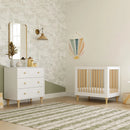 Lolly 4 in 1 Convertible Mini Crib and Twin Bed with Toddler Bed Conversion Kit - white/natural