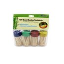 Diamond Visions Bamboo Toothpicks with Containers, Pack of 24