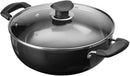 Vinod Hard Anodized Deep Kadai with Glass Lid - 30cm - 7 Liters