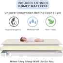 Folding Portable Mini Baby Crib - White