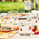 14oz Fruit Icon Drinking Glasses, Set of 4