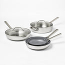 12-Piece Stainless Steel Nonstick Cookware Set