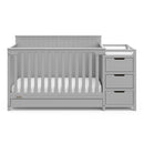 Hadley 5-in-1 Convertible Crib and Changer with Drawer - Grey