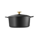 5.5qt Enameled Cast Iron Round Dutch Oven - Matte Black