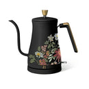 1-Liter Electric Gooseneck Kettle 1200 W, Wildflower by Drew Barrymore - Black