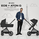 Eos 5-in-1 Travel System Stroller + Lightweight Aton G Infant Car Seat - Moon Black