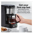 5 Cup Programmable Coffee Maker with Clock and Glass Carafe