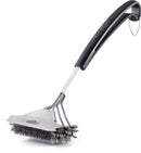 Triple-Row Grill Brush with Stainless Steel Bristles (d2024)
