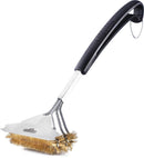 Triple-Row Grill Brush with Brass Bristles (d2024)