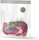 Handheld Rechargeable Food Sealer and Vacuum Pump with Reusable Sealer Bags (10), Small, Gray