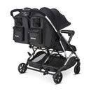 KooperX2 Lightweight Compact Fold Double Stroller - Black