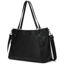 ELLE Luggage Leisure Luxe 33L Vegan Leather Weekender Tote Bag - Black