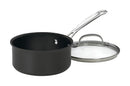 Cuisinart Chef's Classic Stainless Steel Sauce Pan With Lid 1-1/2 qt Black