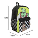 Shrek & Donkey Swamp & Checkered Backgrounds 16" Backpack