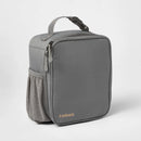 Flip-Down Square Lunch Bag - Gray