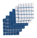 Ritz Federal Blue Cotton Check/Solid Dish Cloth 6 pk, Pack of 2