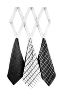Ritz Black Cotton Check Kitchen Towel 3 pk, Pack of 3