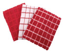 Ritz Paprika Cotton Check Kitchen Towel 3 pk, Pack of 3
