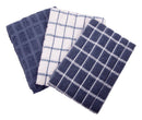 Ritz Federal Blue Cotton Check Kitchen Towel 3 pk, Pack of 3