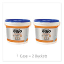 GOJO Fast Towels Hand Cleaning Towels, 9 X 10, Blue, 225/Bucket, 2 Buckets/Carton - GOJ629902CT