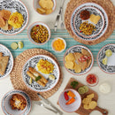 Infuse 12pc Melamine Dinnerware Set Black