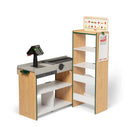 Freestanding Wooden Fresh Mart Grocery Store: Educational Focus on Money Concepts, 18 Pieces