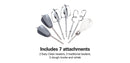 6 Speed Hand Mixer with Easy Clean Beaters Snap-On Case 7 Attachments Black 62639C: 275W, Dishwasher-Safe Parts