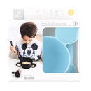 Silicone Feeding Bowl Set with Suction - Mickey Mouse Light Blue