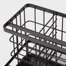 Top of Kitchen Sink Sponge Brush and Caddy Organizer - Black