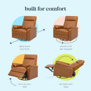 Suzy Swivel Glider Recliner Nursery Chair - Vegan Tan