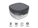 Glass Salad Container - Dark Gray