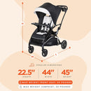 Sit N' Stand 5-in-1 Shopper Stroller with Canopy - Modern Khaki