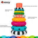 Stacks of Circles Stacking Ring STEM Learning Toy, 9 Piece Set