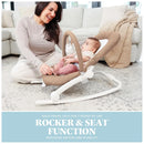 Aura Deluxe Organic Baby Bouncer & Rocker - Quilted Mocha