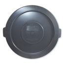 Impact Advanced Gator Lids, For 32 Gal Gator Containers, Flat-Top, 22" Diameter, Gray - IMP77333