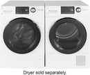 GE – 2.4 Cu. Ft. High Efficiency Stackable Front Load Washer with Steam and Sanitize – White