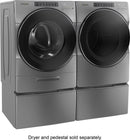 Whirlpool – 4.5 Cu. Ft. High Efficiency Stackable Front Load Washer with Steam and Load & Go XL Dispenser – Chrome shadow
