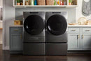 Whirlpool – 4.5 Cu. Ft. High Efficiency Stackable Front Load Washer with Steam and Load & Go XL Dispenser – Chrome shadow