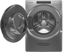 Whirlpool – 4.5 Cu. Ft. High Efficiency Stackable Front Load Washer with Steam and Load & Go XL Dispenser – Chrome shadow
