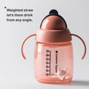 Starter Weighted Straw Baby & Toddler 10oz Sippy Cup for 6 Months+Pack of 2 Pink