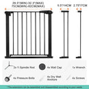 30" Tall Baby Gate - Black
