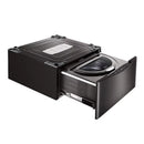 LG – SideKick 1.0 Cu. Ft. High-Efficiency Smart Top Load Pedestal Washer with 3-Motion Technology – Black steel