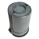 Impact Advanced Gator Waste Container, Round, Plastic, 44 Gal, Gray - IMP77443