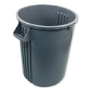 Impact Advanced Gator Waste Container, Round, Plastic, 32 Gal, Gray - IMP7732GRE