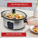 6QT Slow Cooker - Stainless Steel