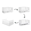 Colby 4-in-1 Convertible Crib & Changer Combo - White