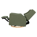 Kiwi Glider Recliner w/ Electronic Control and USB in Olive Boucle w/Light Wood Base